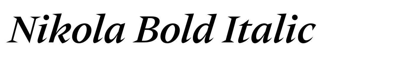 Nikola Bold Italic